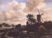 Jacob van Ruisdael Windmill by a Stream (mk25) Spain oil painting reproduction